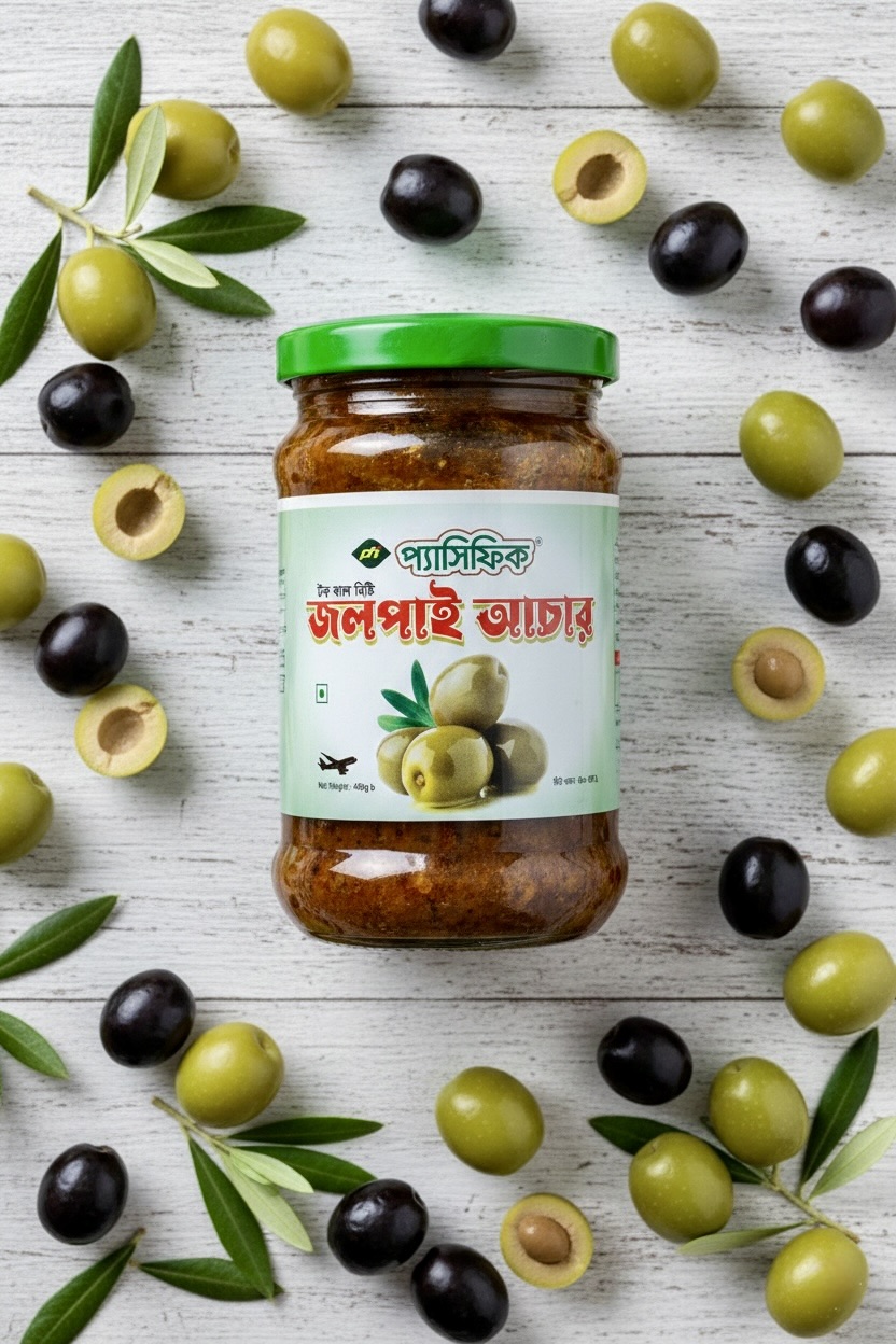 Tok Jhal Jolpai Achar - Tangy Bangladeshi Olive Pickle - Pacific Food